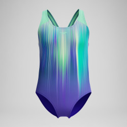 MAILLOT FILLE PURPLE & GREEN