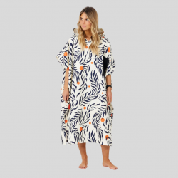 PONCHO TECH POCKET FEATHER LEA